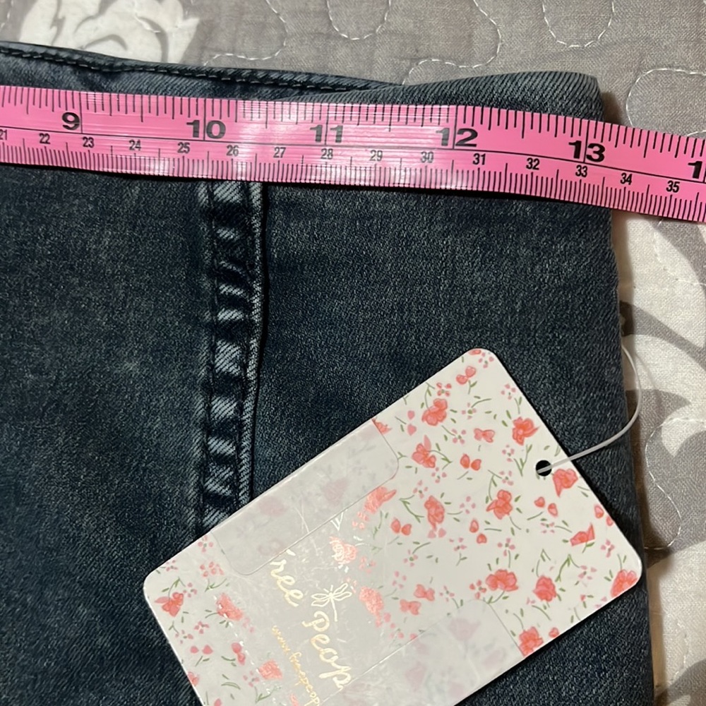 Free People - Denim Mini Skirt - Body Hugging Silhouette - Woman’s Size: 6 and 8 - Picture 11 of 12